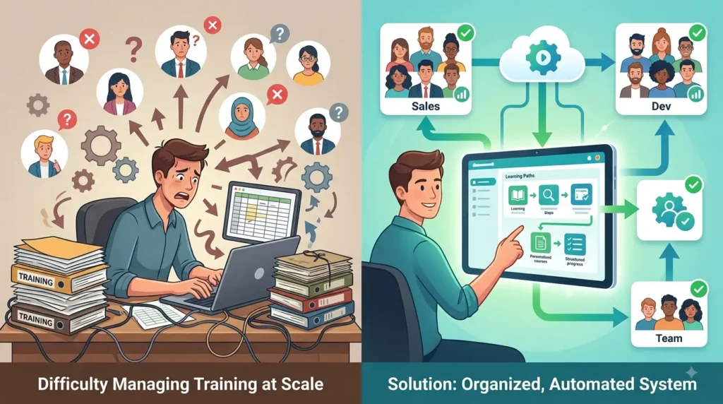 Employee Training Challenges and Solutions
10. Difficulty Managing Training at Scale