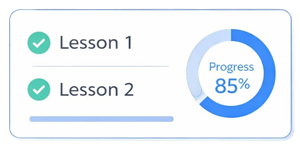 lesson progress